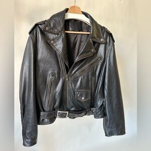 Zara Black Leather Biker Jacket